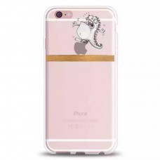 iPhone 6 6s 4.7 - TPU Cute Slipping Dinosaur Soft Clear Protective Phone Cover Case